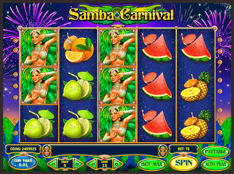 Символи ігрового автомата Samba Carnival