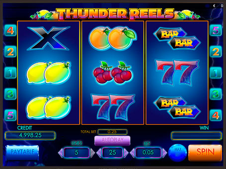 Барабани ігрового автомата Thunder Reels